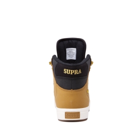 Supra Mens VAIDER COLD WEATHER Black/Tan/bone High Top Shoes | CA-79648